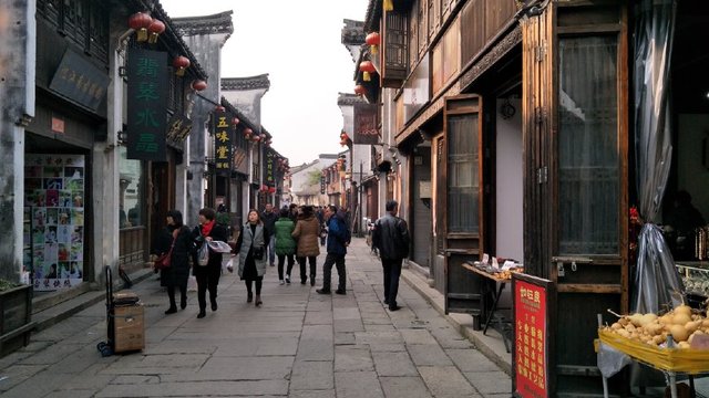 嘉興市月河街古韻風光