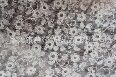 【廠家直銷 新款網(wǎng)布滿幅刺繡面料】?jī)r(jià)格,廠家,圖片,花邊類,嘉興市慕莎紡織品-